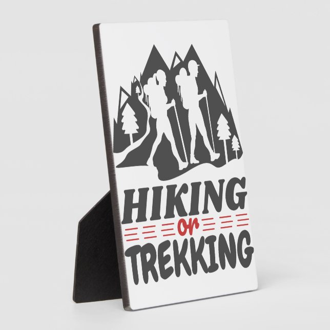 Hiking or Trekking Plaque (Side)