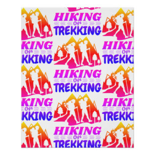 Hiking or Trekking Poster