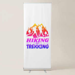 Hiking or Trekking Retractable Banner