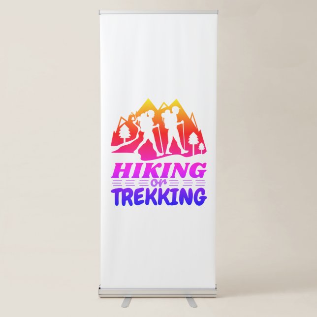 Hiking or Trekking Retractable Banner (Front)