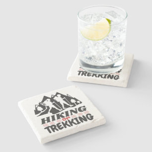 Hiking or Trekking Stone Coaster