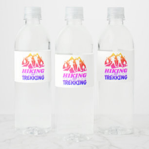 Hiking or Trekking Water Bottle Label