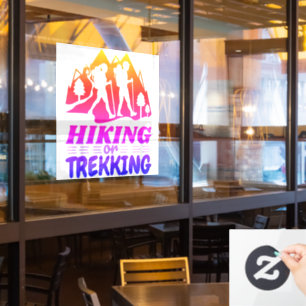 Hiking or Trekking Window Cling