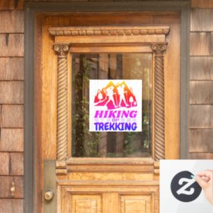 Hiking or Trekking Window Cling