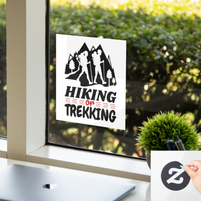 Hiking or Trekking Window Cling (Office)
