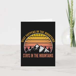 Hiking outdoor apparel what happens in the card