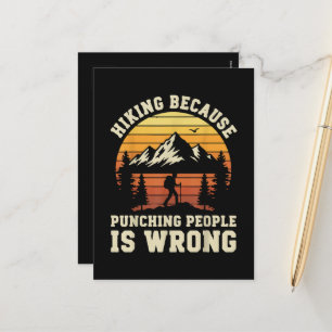 Hiking Outdoor Funny Hiker Holiday Postcard