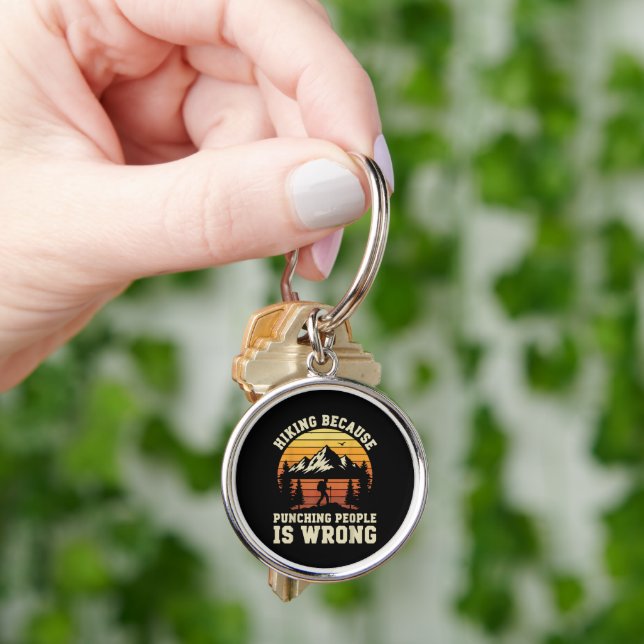 Hiking Outdoor Funny Hiker Key Ring (Hand)