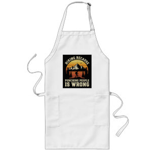 Hiking Outdoor Funny Hiker Long Apron