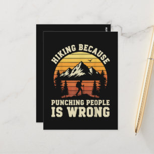 Hiking Outdoor Funny Hiker Postcard