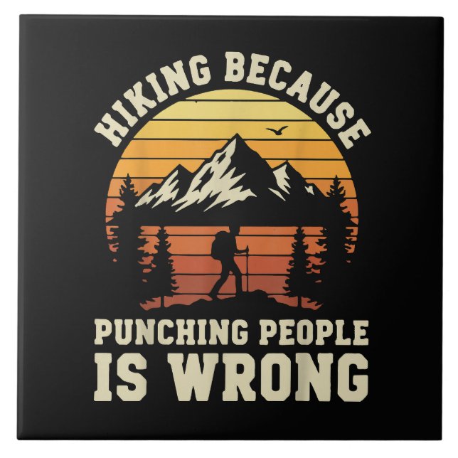 Hiking Outdoor Funny Hiker Tile (Front)
