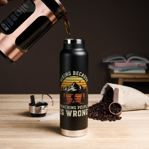Hiking Outdoor Funny Hiker Water Bottle