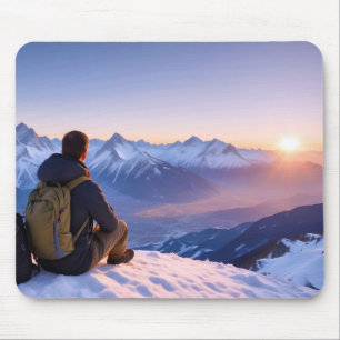 Hiking Outdoors Escape Dicovery Mountains Nature Mouse Mat