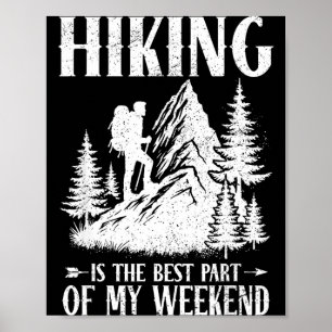 Hiking part weekend mountain trail nature outdoor poster