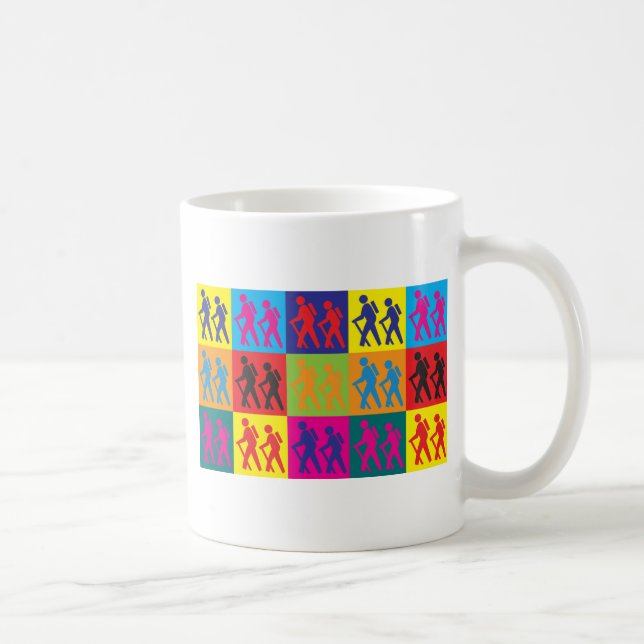 Hiking Pop Art Coffee Mug (Right)