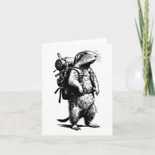 Hiking Prairie Dog Gopher Backpacking Animals Funn Card