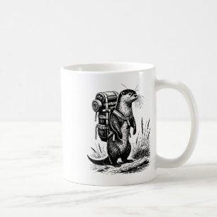 Hiking River Otter Backpacking Animals Funny Cotta Coffee Mug