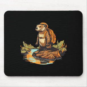 Hiking river otter backpacking outdoor animal mouse mat