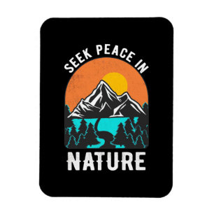 Hiking Seek Peace In Nature Magnet