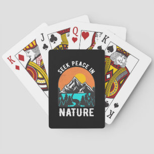 Hiking Seek Peace In Nature Playing Cards
