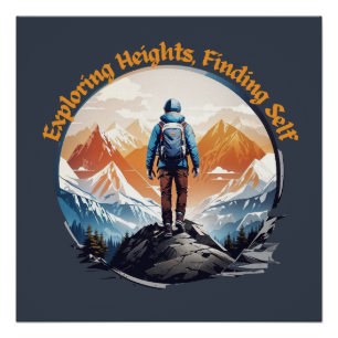Hiking Shirt Vacation Shirt Adventure Poster