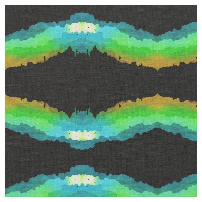 Hiking Silhouette Fabric (Close Up)