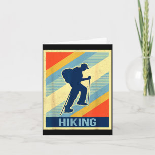 Hiking sport lover vintage retro  card
