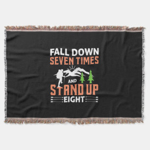 Hiking Stand Up Eight Throw Blanket