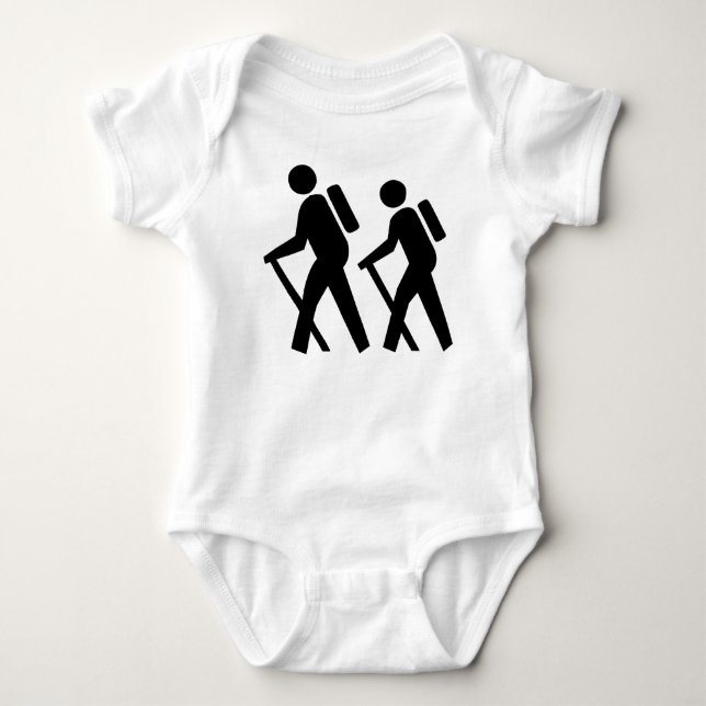 Hiking Symbol Baby Bodysuit (Front)
