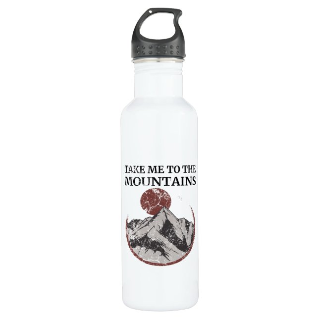 Hiking - Take Me To The Mountains 710 Ml Water Bottle (Front)