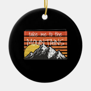Hiking - Take Me To The Mountains Ceramic Tree Decoration