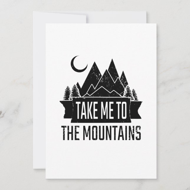 Hiking - Take Me To The Mountains Invitation (Front)