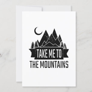 Hiking - Take Me To The Mountains Invitation