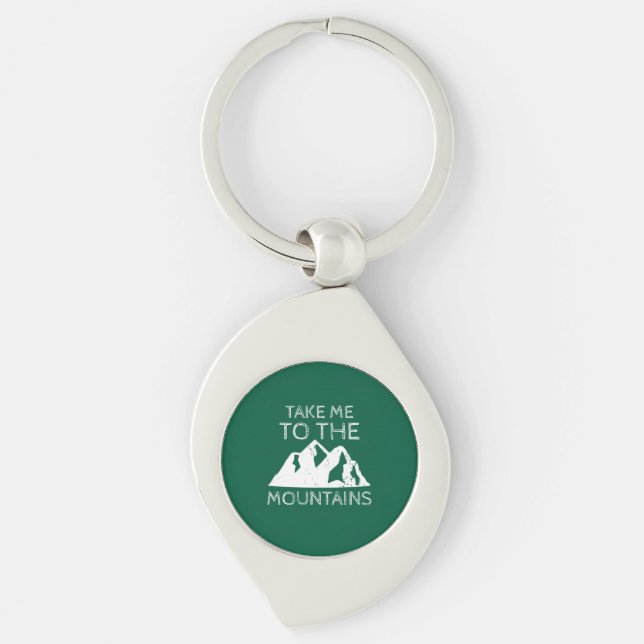Hiking - Take me to the mountains Key Ring (Front)