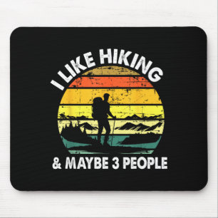 Hiking Tee For Men Women Outdoorsy Hiker Hiking  Mouse Mat