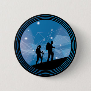 Hiking The Milky Way 6 Cm Round Badge