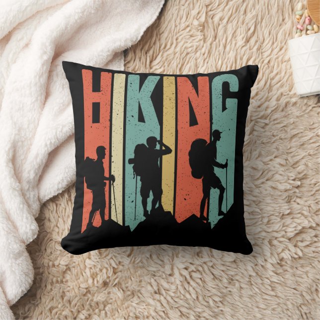 Hiking Themed Adventure Shirt, Vintage Hiking Cushion (Blanket)
