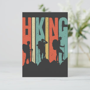 Hiking Themed Adventure Shirt, Vintage Hiking RSVP Card