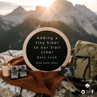 Hiking Themed Pregnancy Announcement