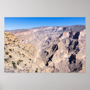 Hiking trail in Jebel Shams Poster