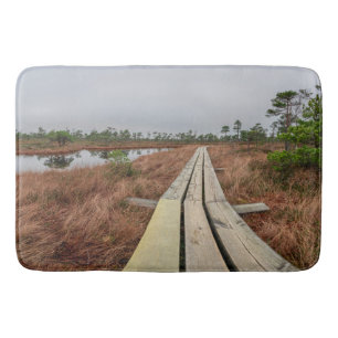 Hiking trail in swamp bath mat