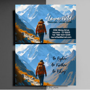 Hiking Trekking Guide Business Card