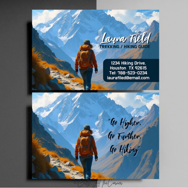 Hiking Trekking Guide Business Card (Creator Uploaded)