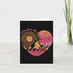 Hiking trekking hike more worry less  card