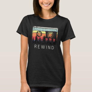 Hiking Unplug Rewind Nature Camping Hiker 80 Casse T-Shirt