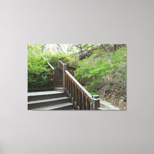 Hiking Up the Mountain Path on a Canvas Print