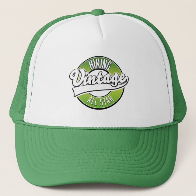 Hiking Vintage all star Button Trucker Hat (Front)