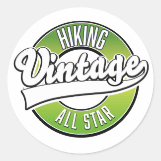 Hiking Vintage all star Poster Classic Round Sticker