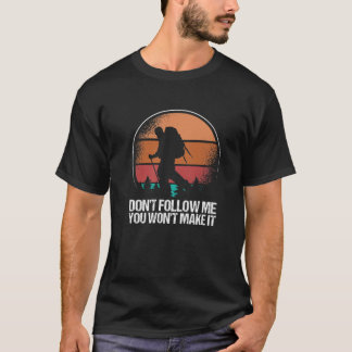 Hiking Vintage Mountain Climber Retro Mountaineeri T-Shirt