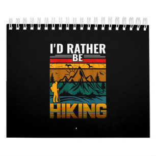 Hiking Vintage Vacation Hike Mountain Graphic Calendar